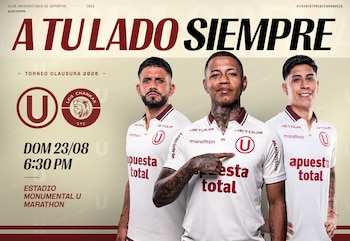 Horario del partido entre Universitario y Los Chankas por el Torneo Clausura 2026.