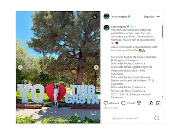 Gabi Sabatini, enamorada de Argentina