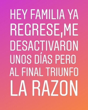 Alfredo Adame publicó este mensaje