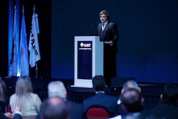 Javier Milei en el IAEF