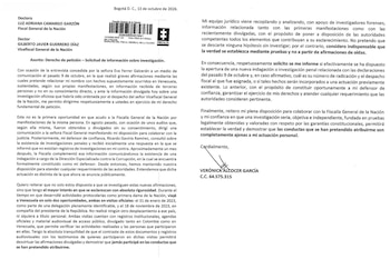Derecho de petición de Verónica Alcocer a la Fiscalía