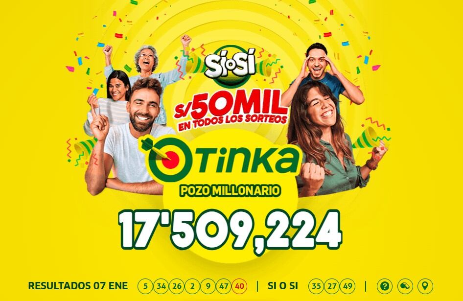 La Tinka HOY: consulta los números ganadores del sorteo del 7 de enero. Infobae Perú / Captura TV - América Televisión