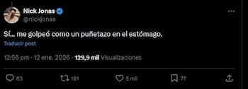 Nick Jonas hizo referencia a