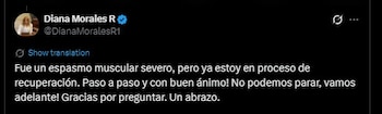 Diana Marcela Morales confirmó, a