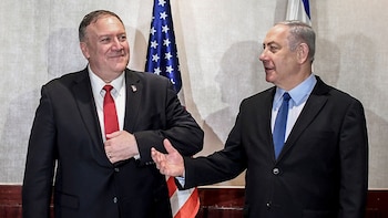 Mike Pompeo y Benjamin Netanyahu