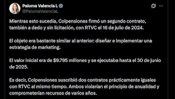 Paloma Valencia denunció que Colpensiones