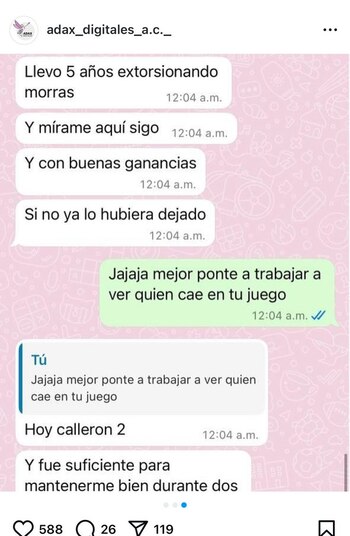 Extorsionador contacta a sus víctimas