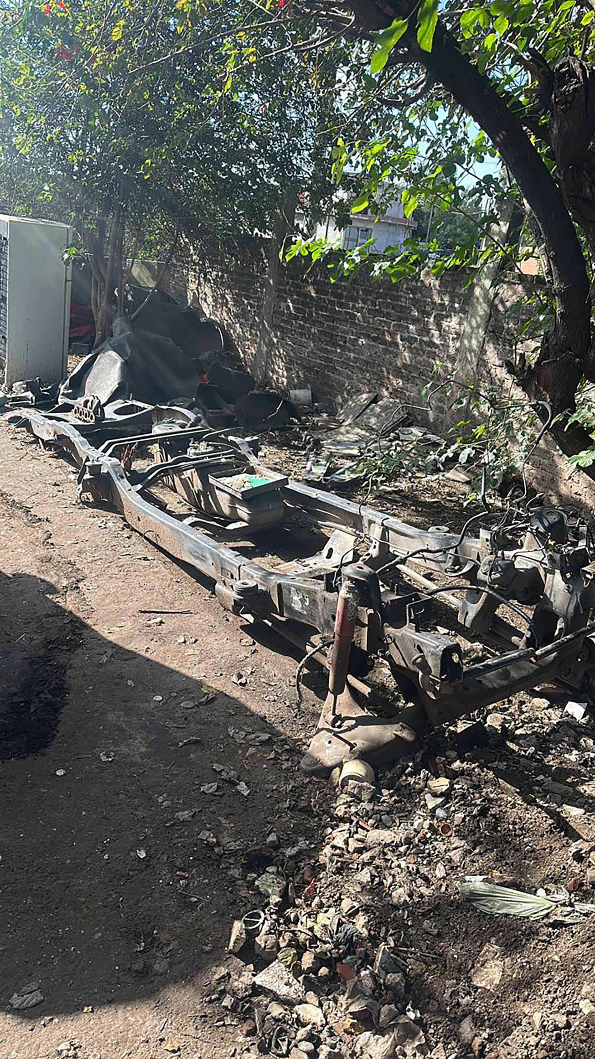 Parte de las autopartes incautadas