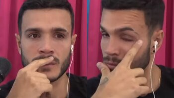 Mario Irivarren se quiebra y llora antes de aclarar las acusaciones de agresión a Vania Bludau