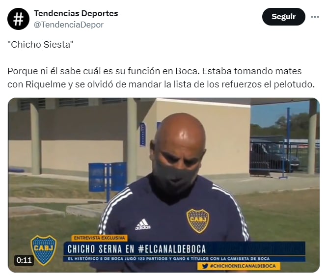 El Chicho Serna fue blanco de críticas en Argentina - crédito @TendenciaDepor/X