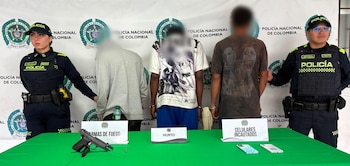 Los tres delincuentes fueron capturados en el barrio San Miguel de la localidad de Barrios Unidos - crédito Mebog