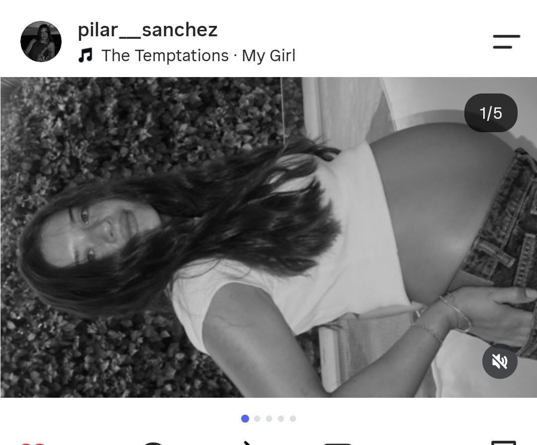 Publicación de Pilar Sánchez sobre su embarazo (@pilar___sanchez)
