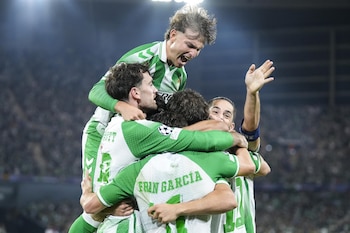 Los jugadores del Betis celebrando un gol (Europa Press)