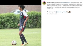 Despedida de Bryan Ríos a