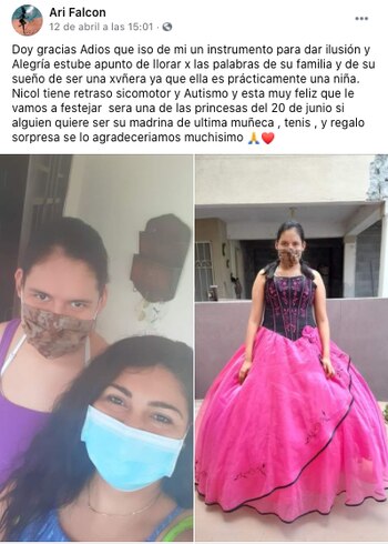 nancy quinceanera regala comida a migrantes tamaulipas 2