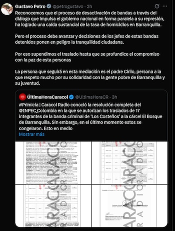 El jefe de Estado señaló
