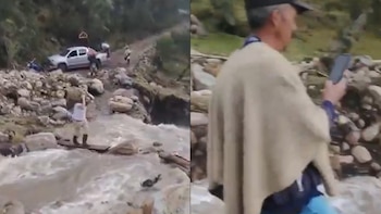 Imágenes de la impresionante avalancha que colapsó cuatro puentes en Santander: hay más de 100 familias afectadas y pérdidas millonarias