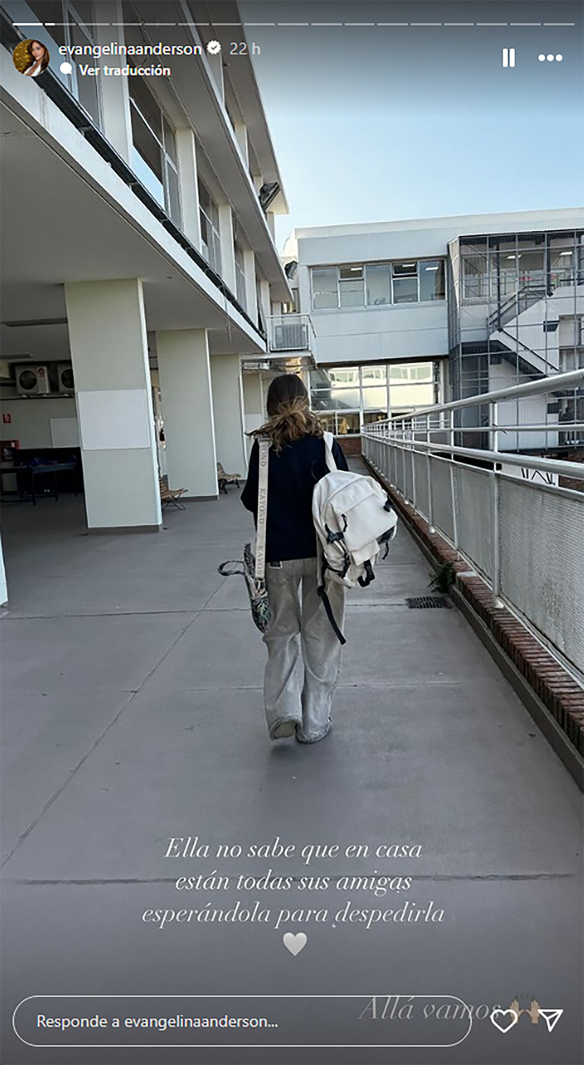 El dolor de Evangelina Anderson al despedirse del colegio de sus hijas