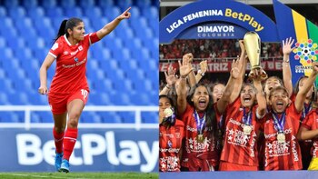 Catalina Usme, bicampeona de Liga Femenina en Colombia en 2019 y 2022 con América de Cali / (Dimayor)