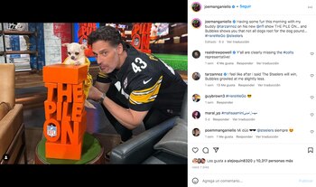 Joe Manganiello acompañado por la