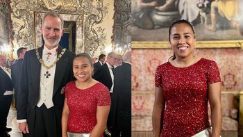 La futbolista Leicy Santos estuvo