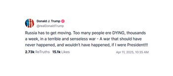 La publicación de Trump en