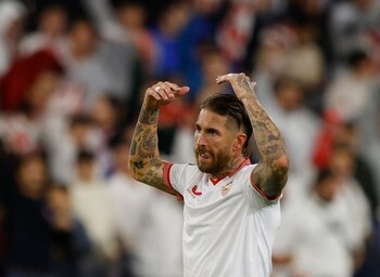 Sergio Ramos durante el partido