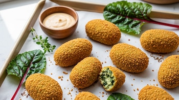 Receta de croquetas de acelga al horno, rápida y fácil