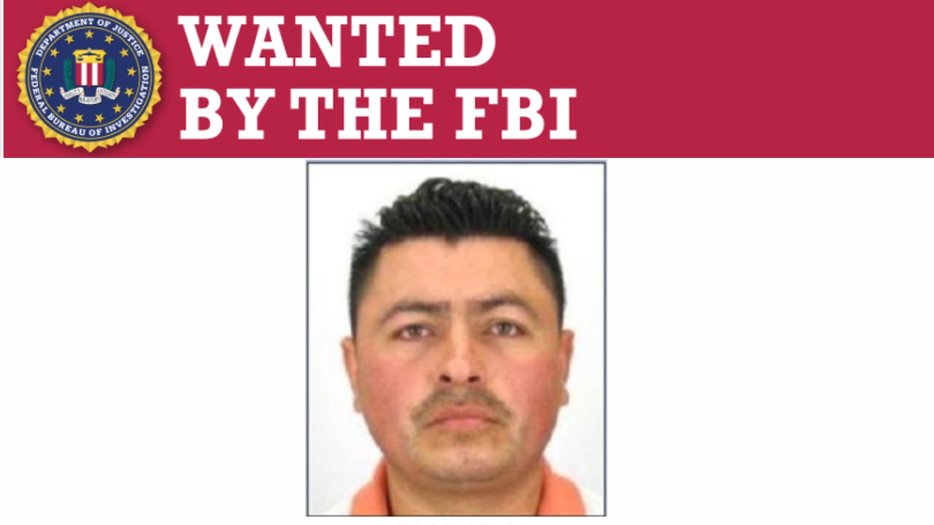 Este 28 de agosto la oficina del FBI en Los Ángeles compartió la ficha de búsqueda. Crédito: FBI