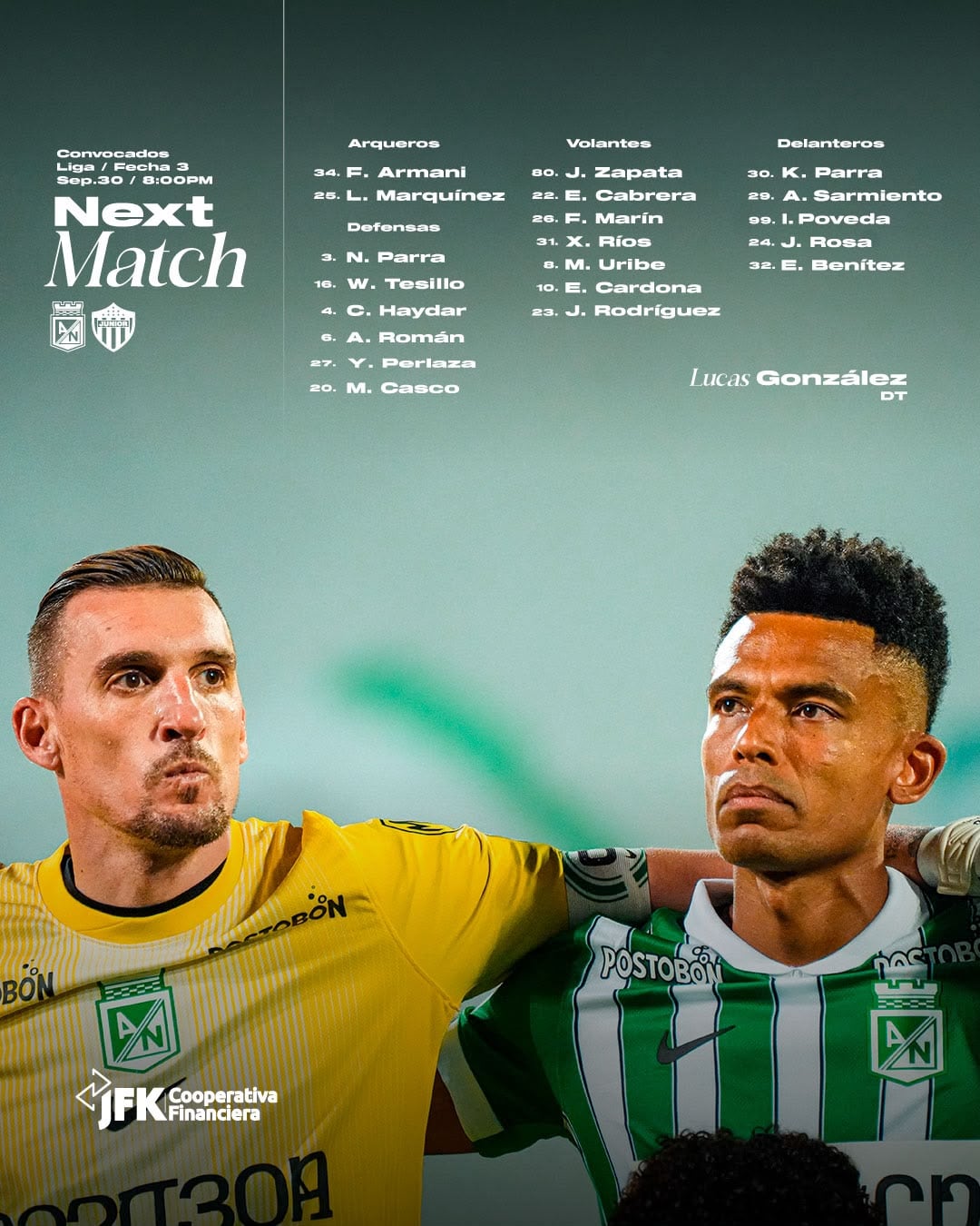 La ausencia de Alfredo Morelos y de Cristian