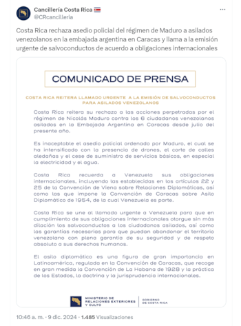 El comunicado de la República