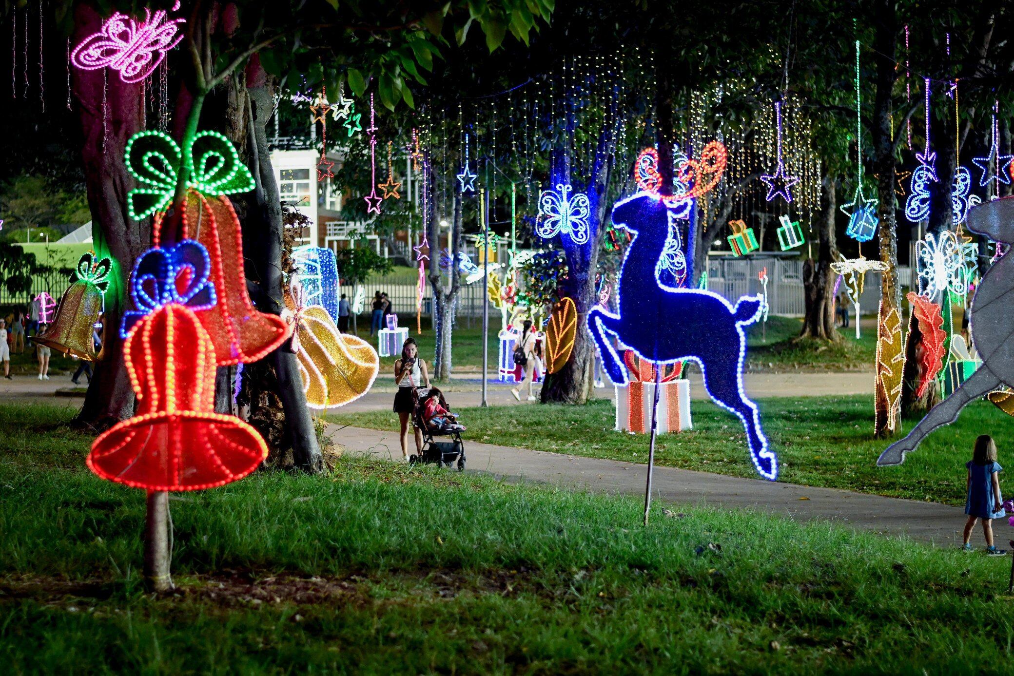 El alumbrado navideño de Ibagué cuenta con más de tres millones de luces y 4.000 figuras decorativas creadas por artistas locales - crédito Alcaldía Municipal Ibagué