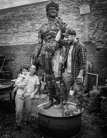 Junto a su mujer Eleonora