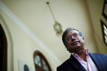 Colombian presidential candidate Gustavo Petro