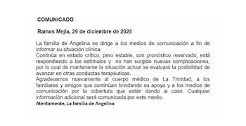 El comunicado de la familia
