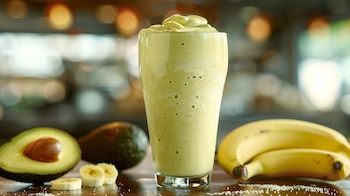 Plátano y aguacate listos para