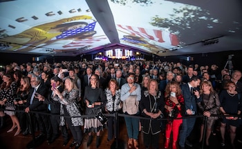 El auditorio estuvo colmado en