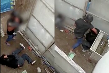 Sujeto da una fuerte golpiza