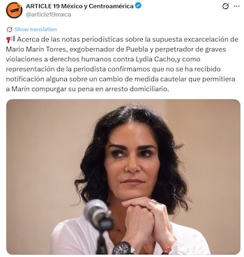 Artículo 19 aseguró que no ha recibido ninguna notificación oficial sobre un cambio en la medida cautelar de Mario Marín que permita su traslado a prisión domiciliaria.