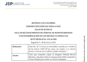 Auto JEP Pablo Catatumbo - crédito Captura de Pantalla X/La FM