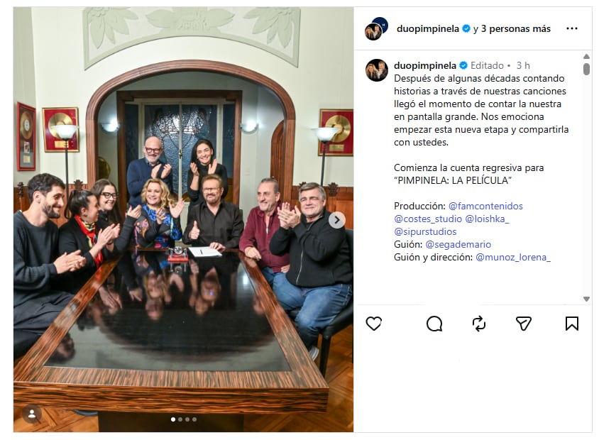 Pimpinela confirmó la película Pimpinela, el origen de la leyenda, una biopic sobre Lucía Galán y Joaquín Galán con estreno previsto para fines de 2027 (Instagram)