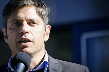 Axel Kicillof junto a Gustavo Menéndez