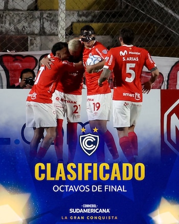 Cienciano clasificó a octavos de final de la Copa Sudamericana 2026.