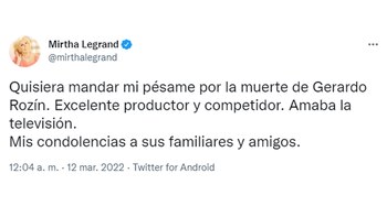 El mensaje de Mirtha Legrand