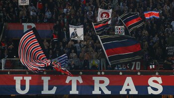 Los ultras del PSG durante