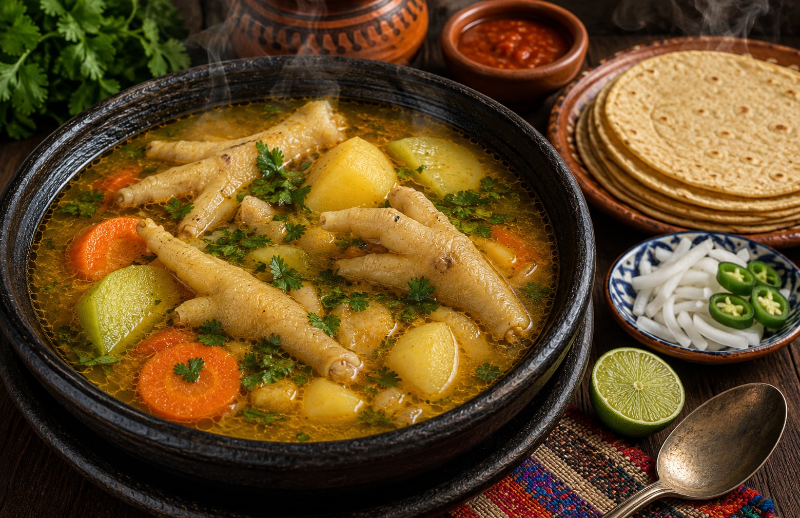 Receta de caldo de patitas: la sopa tradicional que ayuda a fortalecer huesos, cabello y piel por su colágeno natural