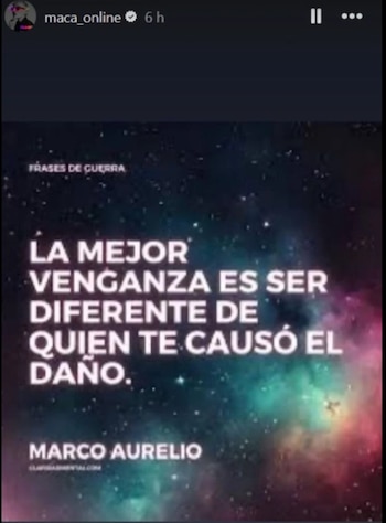 Maca Carriedo publica mensaje sobre