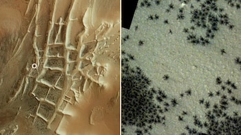 Las curiosas "arañas de Marte"
