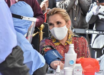 La presidenta interina de Bolivia,