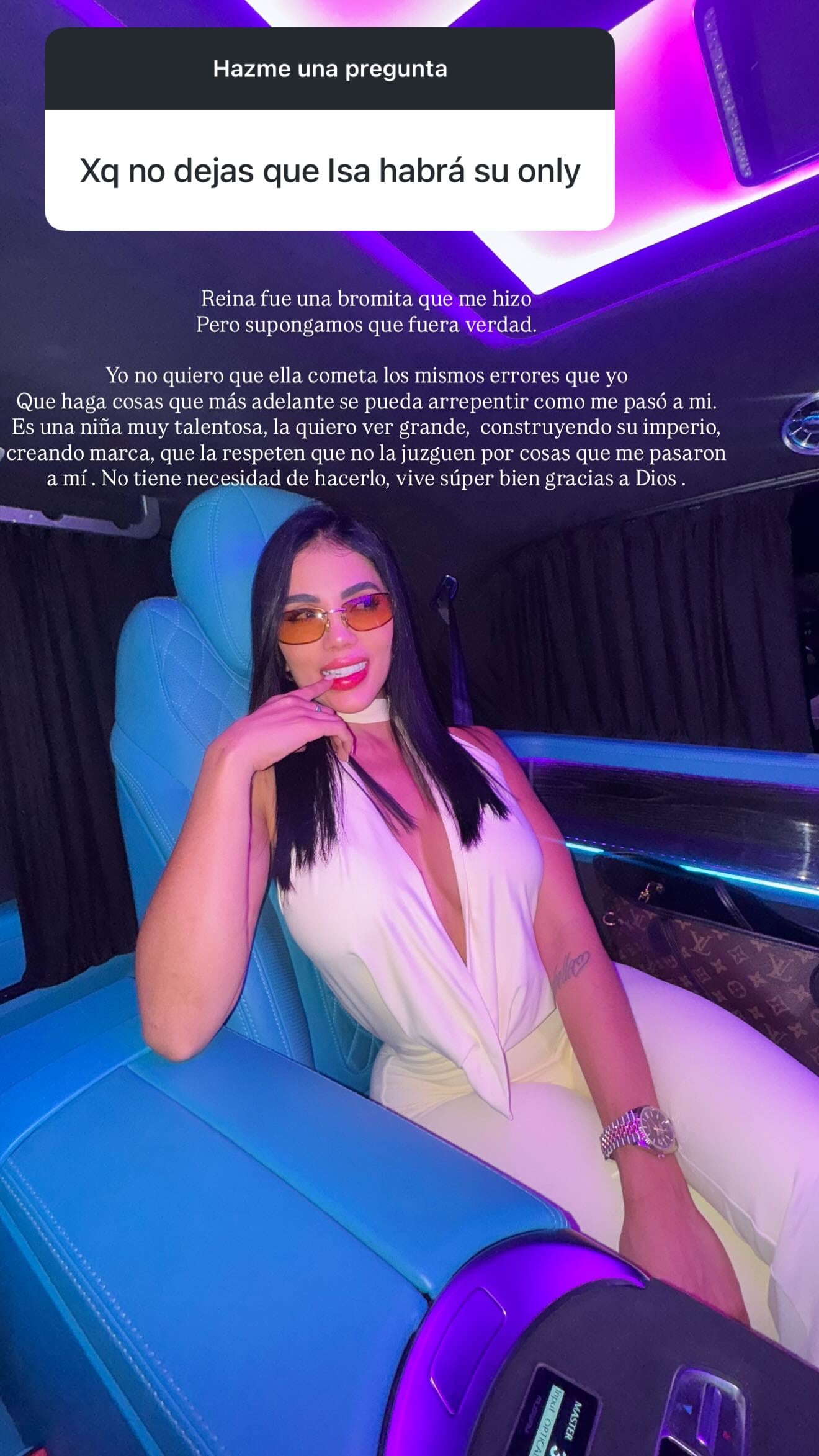 Aunque aseguró que su interacción con su hija fue una broma, Karina García remarcó que no quería que su hija cometiera los mismos errores que ella, en lo que se refiere a tener cuenta en OnlyFans - crédito @karinagarciaoficiall/Instagram